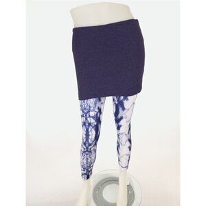 LULULEMON 8 Yin To You Crop Heathered Deep Indigo Ink Blot White Rare THROWBACK!